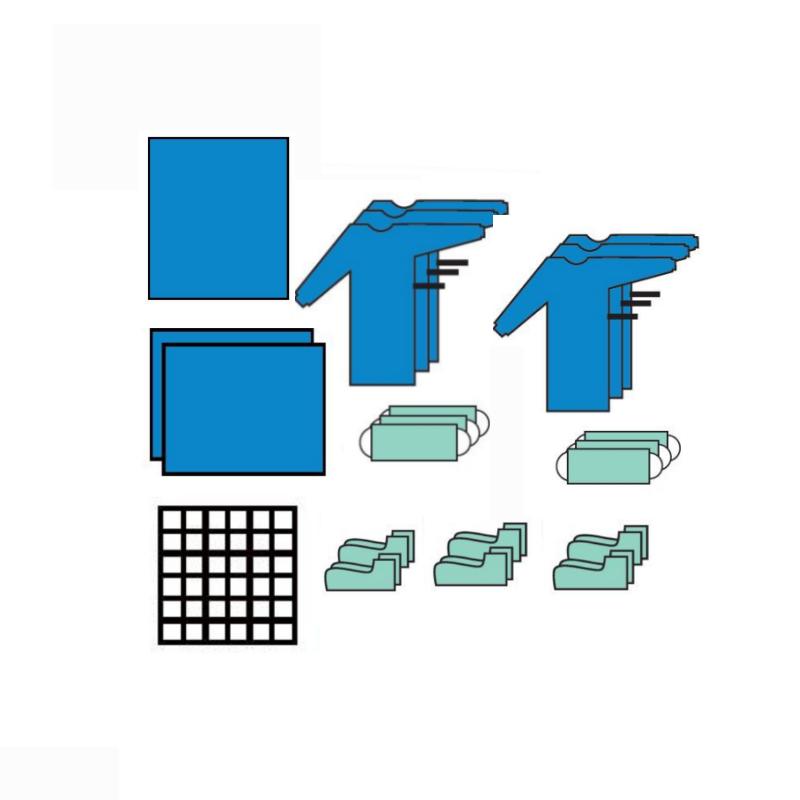 Комплект одягу та покриттів хірургічний, стерильний, одноразового використання ,ТМ «АХІЛЛ»